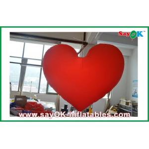 Event Red Inflatable Led Heart Lighting Decoration / Led inflatable Decoration