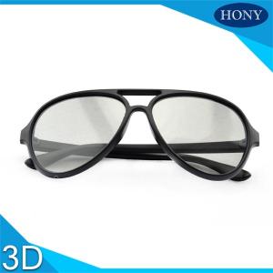 China Durable 3D  Passive Linear Polarized Glsses Matt Black Frame For Cinema supplier
