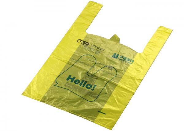 LDPE / HDPE Plastic Shopping Bags , Die Cut Plastic Bags With Custom Printing