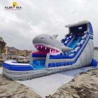 China OEM Inflatable Water Slide 0.55Mm PVC Children Water Park Slide With Pool on sale