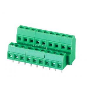 China 128B-3.5 3.81 Double Layer PCB Screw Terminal Block Green Plastic Material pcb terminal blocks pcb wire connector supplier