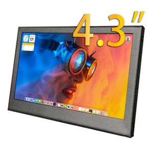 China Moniteur LCD 4,3 pouces à écran tactile capacitif 5 points, coque en aluminium, 800x480 wholesale
