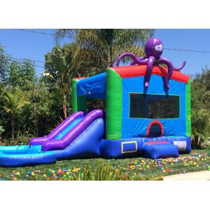 Toddler Inflatable Pvc Water Slide With Octopus Bounce House