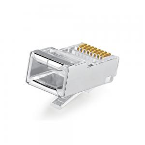 China Cat6 SFTP Shielded Gold Contact 8P8C Male Ethernet RJ45 Connector wholesale