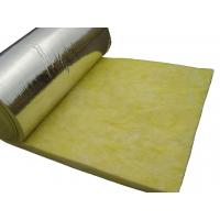 China Yellow Glass Wool Thermal Insulation Blanket With Aluminum Foil Face on sale
