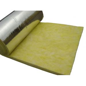 China Yellow Glass Wool Thermal Insulation Blanket With Aluminum Foil Face supplier