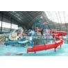 China Customized Children Water Slides Amusement Park Games With Galvanized Steel Support wholesale