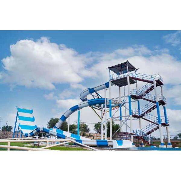 Large Capacity Boomerang Pool Slide Water Park Water Slide For 2-3 People