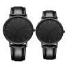 China Shenzhen factory matte black luxury minimalist men watches with good price