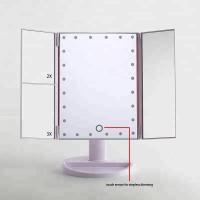 China led makeup mirror with dimmable led light Removable 10X magnifying on sale
