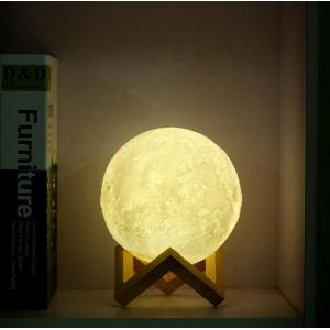 China Creative Touch Remote Muti Colors Small 3d Print Moon Lamp For Kids supplier