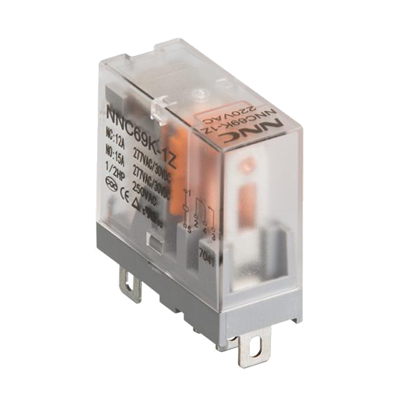 NNC Miniature Intermidiate Power Sealed Relay NNC69K ROHS Compliance Relay with LED Indicator and lockable test button