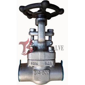 Stainless Forged Steel Valves 800LB , A182 F316 Socket Weld Gate Valve