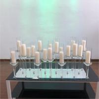 China New design 20 arms crystal candelabra wedding glass candle stick holder on sale