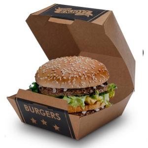 China 71oz SBS Paperboard Food Packaging Folding Boxes BSCI Burger Cardboard Box supplier