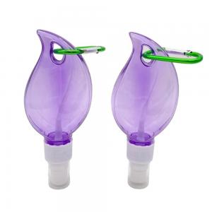 PET Heart / Leaf Shape Plastic Spray Bottle with Hanging Key Chain Collar Material PET