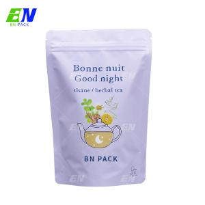 China Resealable Tea Packaging Bag SGS Smell Proof Tea Stand Up Pouch supplier