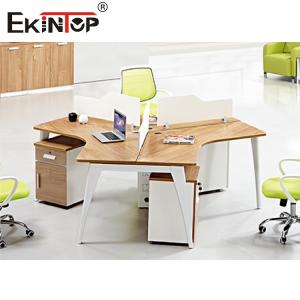 China Modular Cubical Office Workstation Desk Four Person Workstation For Office supplier