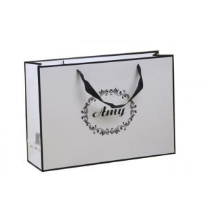 Modern Design Paper Shopping Bags Material 200g - 350g White Card Paper