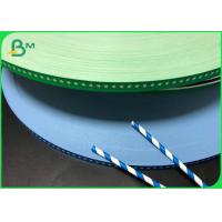 China 13.5mm 15mm Blue Green Food Grade 60g Kraft Paper Rolls For Making Biodegradable Straw on sale