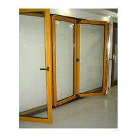 China KDSBuilding Exterior Triple Pane  Soundproof Insulated Main Entrance Wooden Folding Door Design on sale