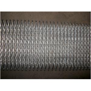 China Professional Metal Conveyor Belts , Curved Steel Belt Conveyor Acid Resistant supplier