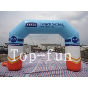 China PVC coated fabric inflatable advertising arch , durable waterproof outdoor inflatable arch supplier