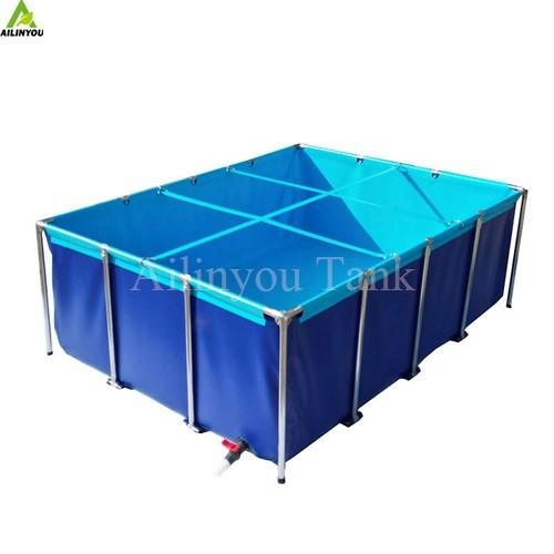 Customized Size Frame PVC Fish Farming Water Tank Aquaculture fish farming tank