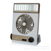 China Hotel Household Solar Powered Outdoor Fan With Led Light on sale