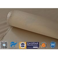 China 34oz 1.2mm Brown Satin Silica Fabric High Temperature Heat Insulation For Ovens on sale