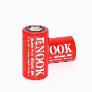 Rechargeable IMR Li Ion Battery 800mAh 20amp 18350 Li Mn Battery For Flashlight