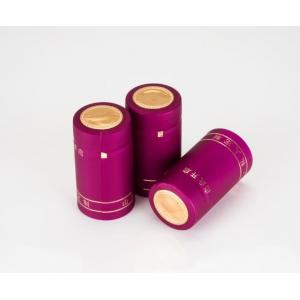 China Durable Wine Bottle Shrink Caps PVC Heat Shrink Capsule Anti Slip Embossed wholesale