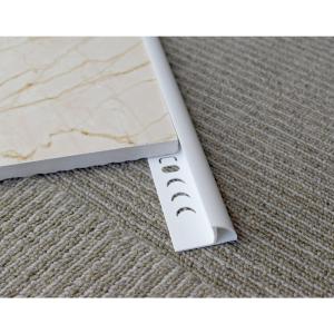 White Aluminium Corner Tile Trim PVC Ceramic Tile Edge Corner Trim