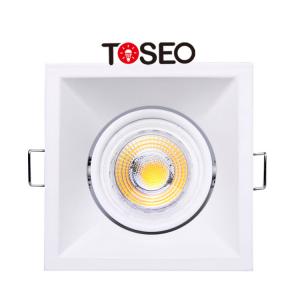 White Anti Glare Office LED Downlights Mr16 Housing Square Adjustable Downlight