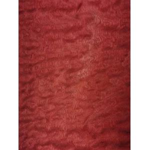 China Sapelle Pommele Red Dyed Wood Veneer 10CM Width For Interior Design supplier