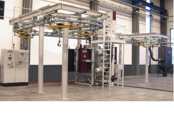 ハンガーのタイプ自動ショット ブラスト機械Q37の単一のフック ショットの発破機械