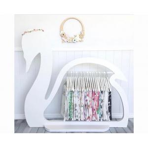 China Swan Design Childrens Wooden Clothes Rack / Elegant Kids Clothes Rack Stand supplier