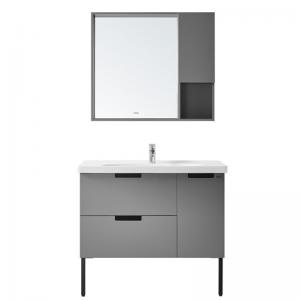 PVC Bathroom Cabinet 3 Drawer Free Standing Vanity Hotel Modern Design