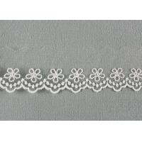 China Custom Lace Design Nylon Lace Trim Flower Embroidery Lace Ribbon For Tulle Dress on sale