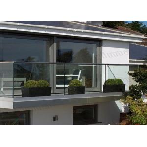 Outdoor Tempered Glass Balcony Railing Systems , Glass Balustrade Systems For Decking