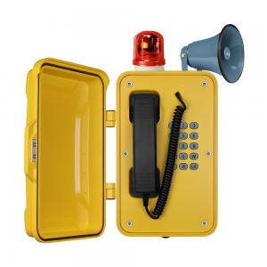 China IP67 Heavy Duty Industrial Broadcast Telephone With Beacon And Flashing Lamp supplier