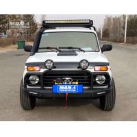 China OEM Universal LADA Steel Bull Bar 4x4 Front Bumper With Winch Holder on sale