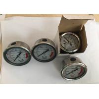 China Stainless Steel Oil Filled Pressure Gauge for Water Treatment Back Connection on sale