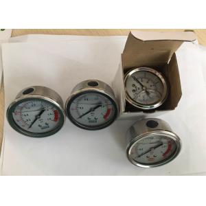 China Stainless Steel Oil Filled Pressure Gauge for Water Treatment Back Connection supplier