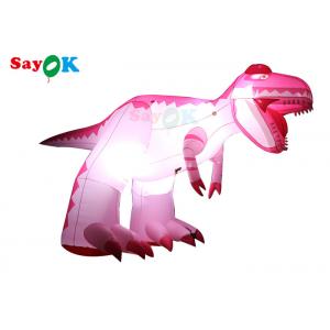 China Pink 4m Inflatable Cartoon Characters Advertising Dinosaur Damp Proof supplier