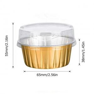 Small Cake Cup Aluminum Foil Food Container With Lids