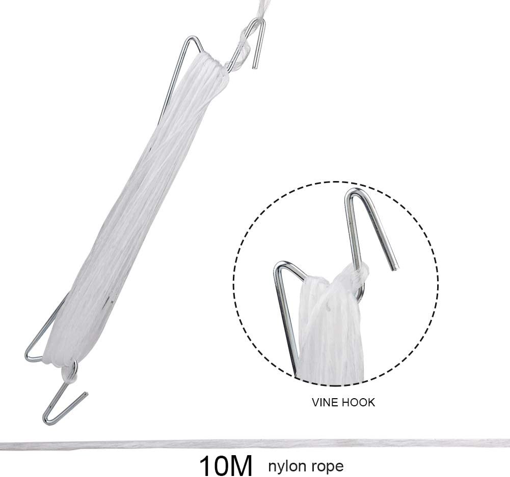 China Nylon Polypropylene Tomato Tying Twine 7200D 9000D With Iron Support Hooks on sale