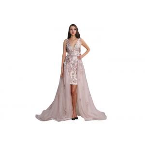 China Applique High Low Tulle Train European Style Evening Dresses Formal Dress For Women supplier