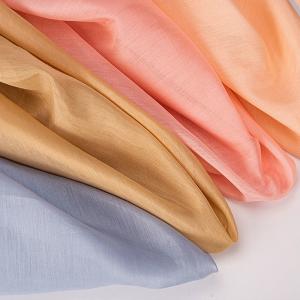 China Charmeuse Shimmer Tulle Chiffon Cotton Silk Blend Fabric Plain supplier