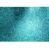 China Blue Thick Glitter Fabric , Glossy Shoe Fine Glitter Fabric 138cm Width on sale